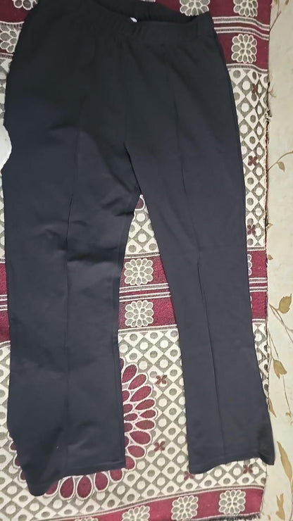 Women's Nontransparent Fabric Classic-Stylish Pant Pack of 3 (Black White Pink)